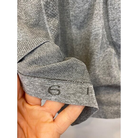 Lululemon 6 Heathered Gray Swiftly Tech Short Sleeve Top Workout Run Active - Picture 4 of 4